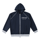 ETERNAL LOVE OF GOD - Striped Trim Zip-Up Hoodie