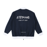 ETERNAL LOVE OF GOD - Contrast Trim Stand Collar Jacket