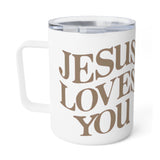 JESUS LOVES YOU - Insulated Coffee Mug, 10oz