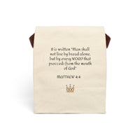 Man shall not live by bread alone - Canvas Lunch Bag With Strap