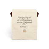 Man shall not live by bread alone - Canvas Lunch Bag With Strap