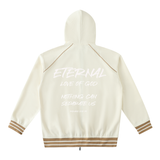 ETERNAL LOVE OF GOD - Striped Trim Zip-Up Hoodie