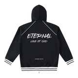 ETERNAL LOVE OF GOD - Striped Trim Zip-Up Hoodie