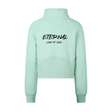 ETERNAL LOVE OF GOD - Cropped Half-Zip Sweatshirt