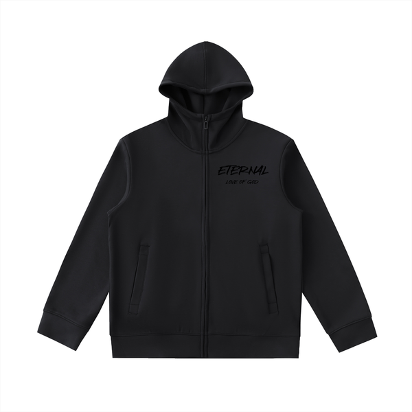 ETERNAL LOVE OF GOD - Essential Heavyweight High Neck  Zip-Up Hoodie