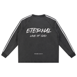 ETERNAL LOVE OF GOD - Snow Washed Contrast Tape Sweatshirt