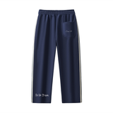 By His Stripes - Contrast Side-Stripe Straight-Leg  Pants