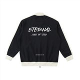 ETERNAL LOVE OF GOD - Contrast Trim Stand Collar Jacket