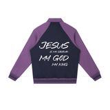 JESUS is My. . .Contrast Raglan Sleeve Baseball Jacket