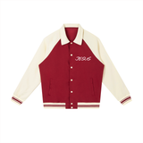 JESUS is My. . .Contrast Raglan Sleeve Baseball Jacket