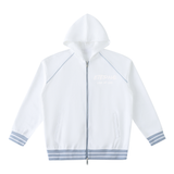 ETERNAL LOVE OF GOD - Striped Trim Zip-Up Hoodie