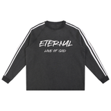 ETERNAL LOVE OF GOD - Snow Washed Contrast Tape Sweatshirt