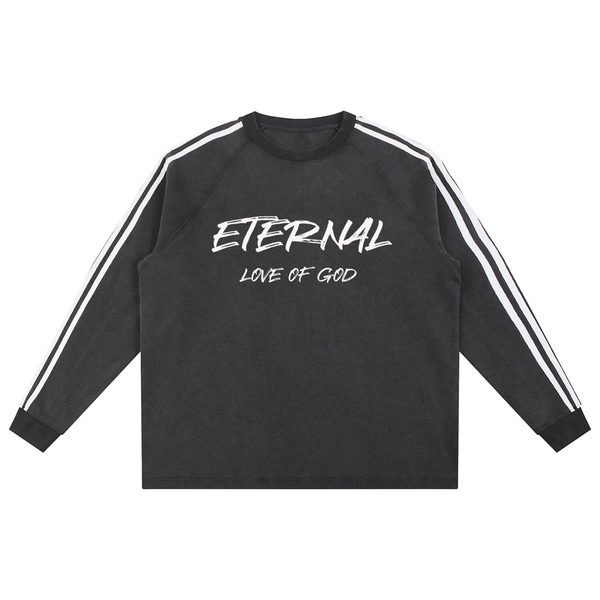 ETERNAL LOVE OF GOD - Snow Washed Contrast Tape Sweatshirt