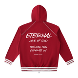 ETERNAL LOVE OF GOD - Striped Trim Zip-Up Hoodie