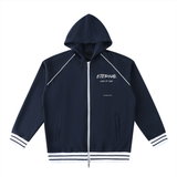 ETERNAL LOVE OF GOD - Striped Trim Zip-Up Hoodie
