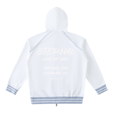 ETERNAL LOVE OF GOD - Striped Trim Zip-Up Hoodie