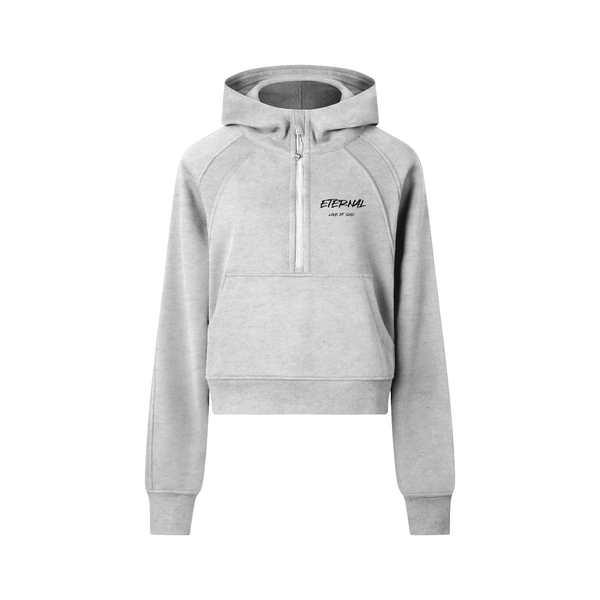ETERNAL LOVE OF GOD - Cropped Half-Zip Hoodie