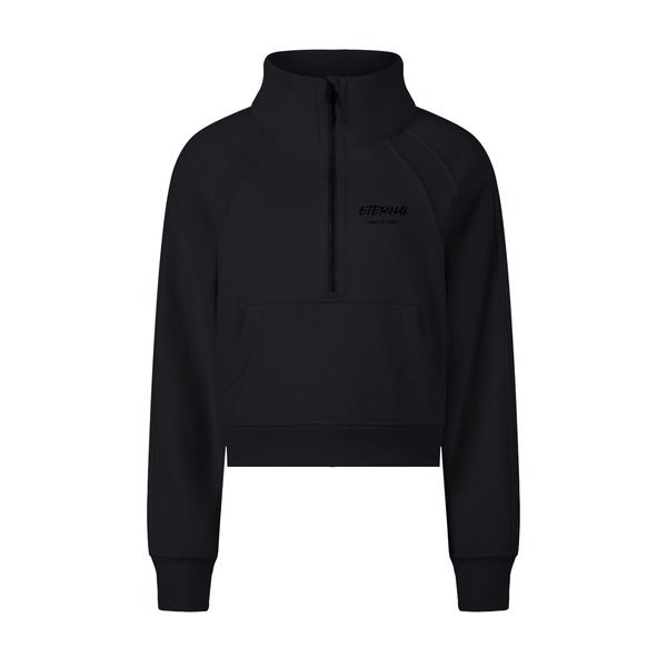 ETERNAL LOVE OF GOD - Cropped Half-Zip Sweatshirt