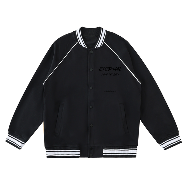 ETERNAL LOVE OF GOD - Contrast Trim Raglan Varsity Jacket
