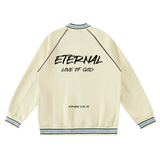 ETERNAL LOVE OF GOD - Contrast Trim Raglan Varsity Jacket