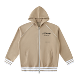 ETERNAL LOVE OF GOD - Striped Trim Zip-Up Hoodie