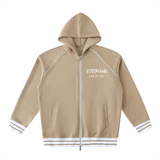 ETERNAL LOVE OF GOD - Striped Trim Zip-Up Hoodie