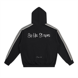 By His Stripes - Side Stripe Drop-Shoulder Hoodie