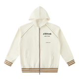 ETERNAL LOVE OF GOD - Striped Trim Zip-Up Hoodie