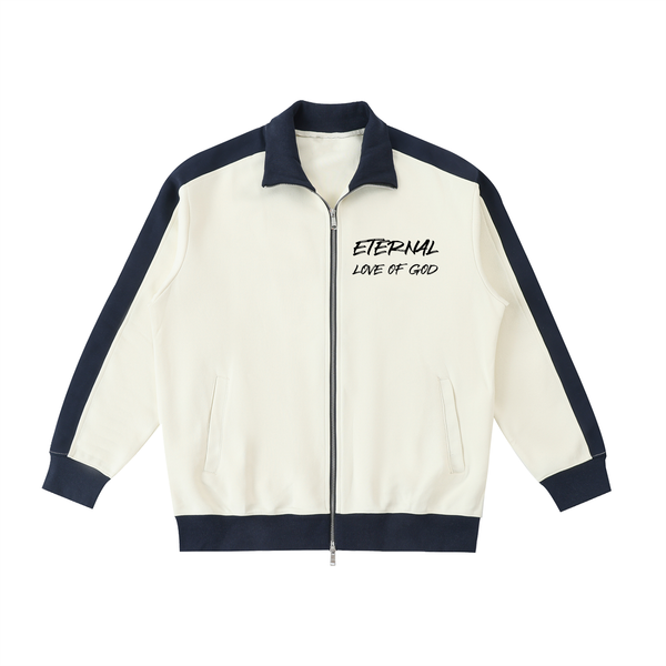 ETERNAL LOVE OF GOD - Contrast Trim Stand Collar Jacket