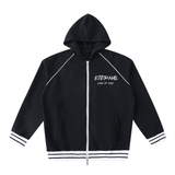 ETERNAL LOVE OF GOD - Striped Trim Zip-Up Hoodie