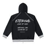 ETERNAL LOVE OF GOD - Striped Trim Zip-Up Hoodie