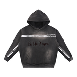 By His Stripes - Sun Fade Contrast Tape Fleece Hoodie