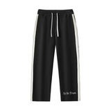 By His Stripes - Contrast Side-Stripe Straight-Leg  Pants