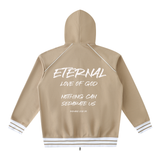ETERNAL LOVE OF GOD - Striped Trim Zip-Up Hoodie