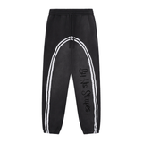 By His Stripes - Sun Fade Contrast Tape Fleece Jogged Sweatpants
