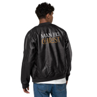 MAN LIKE CHRIST - Leather Bomber Jacket