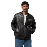 MAN LIKE CHRIST - Leather Bomber Jacket