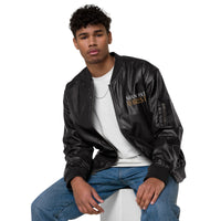 MAN LIKE CHRIST - Leather Bomber Jacket
