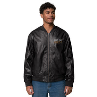 MAN LIKE CHRIST - Leather Bomber Jacket