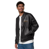 MAN LIKE CHRIST - Leather Bomber Jacket