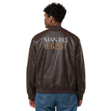 MAN LIKE CHRIST - Leather Bomber Jacket