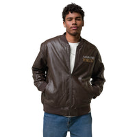 MAN LIKE CHRIST - Leather Bomber Jacket