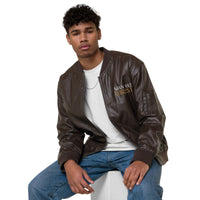 MAN LIKE CHRIST - Leather Bomber Jacket