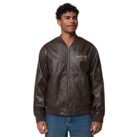 MAN LIKE CHRIST - Leather Bomber Jacket
