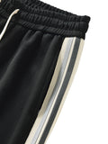 By His Stripes - Contrast Side-Stripe Straight-Leg  Pants
