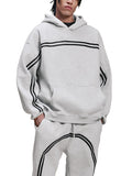 By His Stripes - Sun Fade Contrast Tape Fleece Hoodie