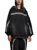 By His Stripes - Sun Fade Contrast Tape Fleece Hoodie