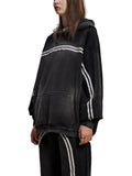 By His Stripes - Sun Fade Contrast Tape Fleece Hoodie
