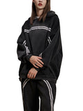 By His Stripes - Sun Fade Contrast Tape Fleece Hoodie