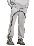 By His Stripes - Sun Fade Contrast Tape Fleece Jogged Sweatpants